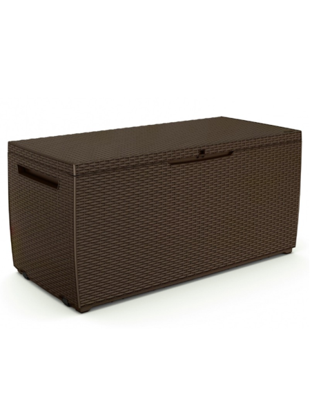 BAÚL EXTERIOR RESINA RATTÁN MARRÓN 305 L.