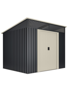 CASETA EXTEIROR METAL PTAS.CORREDERAS GRIS/BEIGE