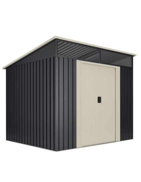 CASETA EXTEIROR METAL PTAS.CORREDERAS GRIS/BEIGE