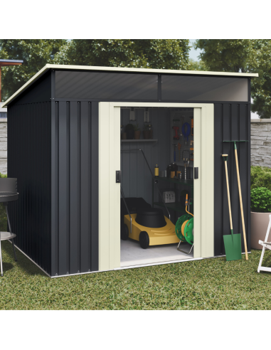 CASETA EXTEIROR METAL PTAS.CORREDERAS GRIS/BEIGE