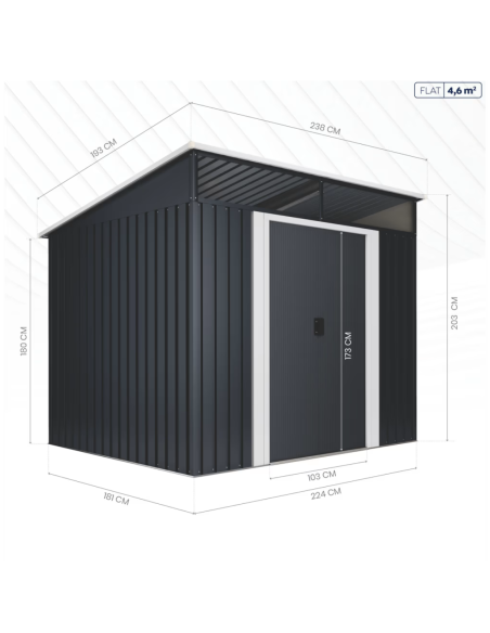 CASETA EXTEIROR METAL PTAS.CORREDERAS GRIS/BEIGE