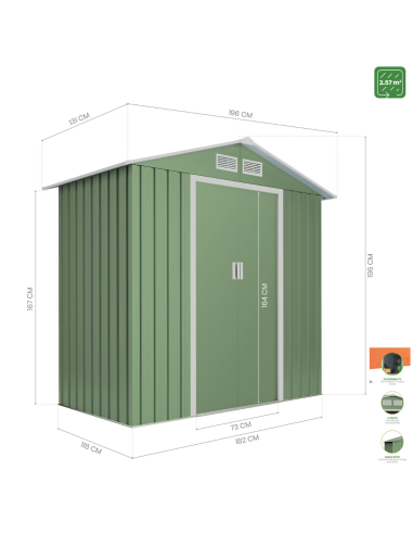 CASETA EXTEIROR METAL VERDE