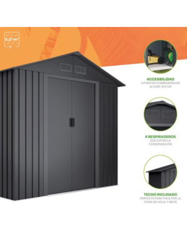 CASETA EXTERIOR METAL ANTRACITA