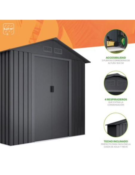 CASETA EXTERIOR METAL ANTRACITA