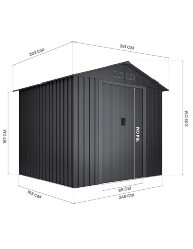 CASETA EXTERIOR METAL ANTRACITA