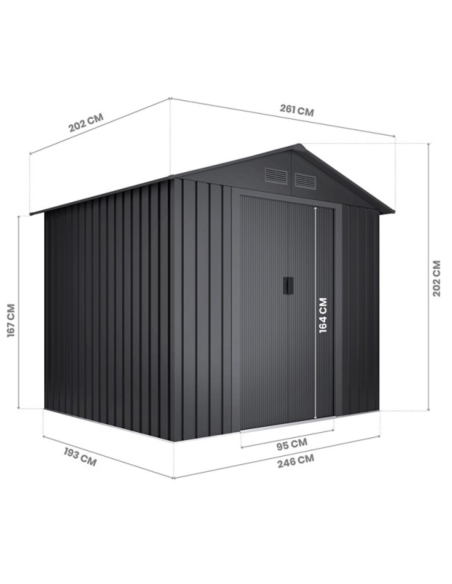 CASETA EXTERIOR METAL ANTRACITA