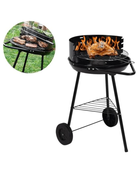 BARBACOA REDONDA CARBÓN + RUEDAS