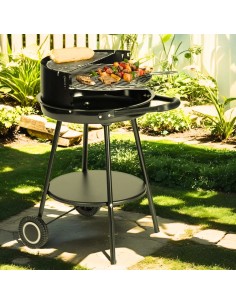 BARBACOA REDONDA CARBÓN + RUEDAS 2