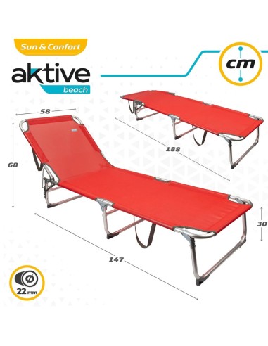 TUMBONA PLEGABLE ROJO AKTIVE
