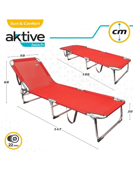 TUMBONA PLEGABLE ROJO AKTIVE
