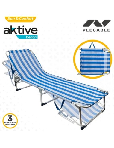 TUMBONA PLEGABLE RAYAS AKTIVE