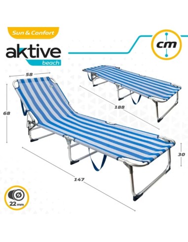 TUMBONA PLEGABLE RAYAS AKTIVE