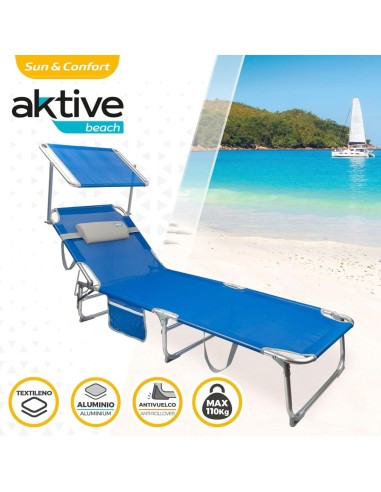 TUMBONA PLEGABLE AZUL PARASOL AKTIVE