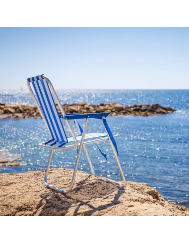SILLA PLAYA PLEGABLE FIJA AZUL
