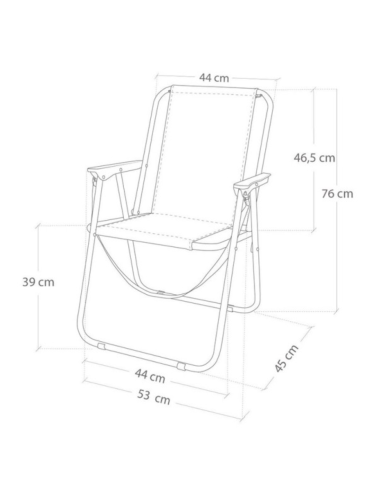 SILLA PLAYA PLEGABLE FIJA AZUL