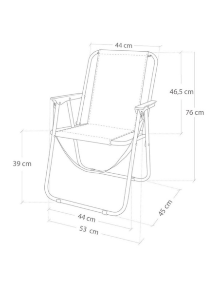 SILLA PLAYA PLEGABLE FIJA AZUL