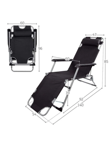 SILLÓN TUMBONA NEGRO AKTIVE