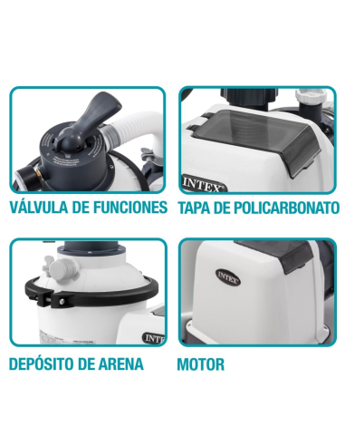 DEPURADORA ARENA/VIDRIO 5700L/H INTEX SX1500