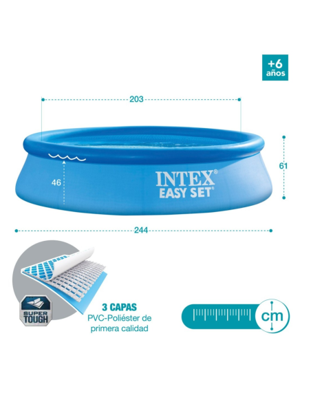 PISCINA HINCHABLE Ø244x61 + DEPURADORA