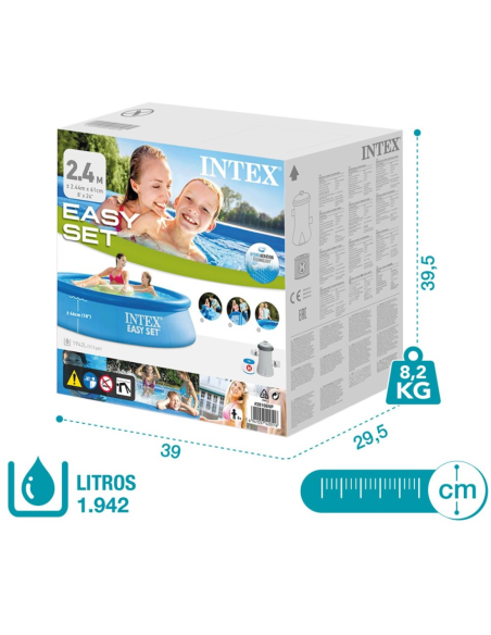 PISCINA HINCHABLE Ø244x61 + DEPURADORA