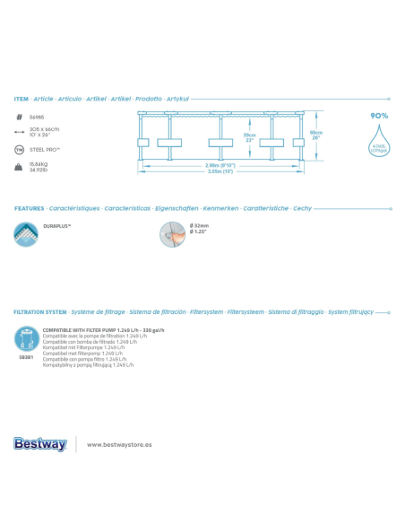 PISCINA INFANTIL TUBULAR SELVA