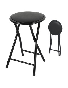 TABURETE BAJO PLEGABLE NEGRO