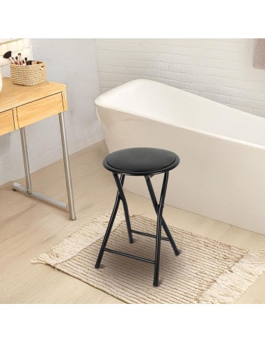 TABURETE BAJO PLEGABLE NEGRO