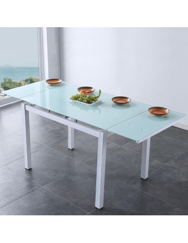 MESA COCINA EXTENSIBLE CRISTAL