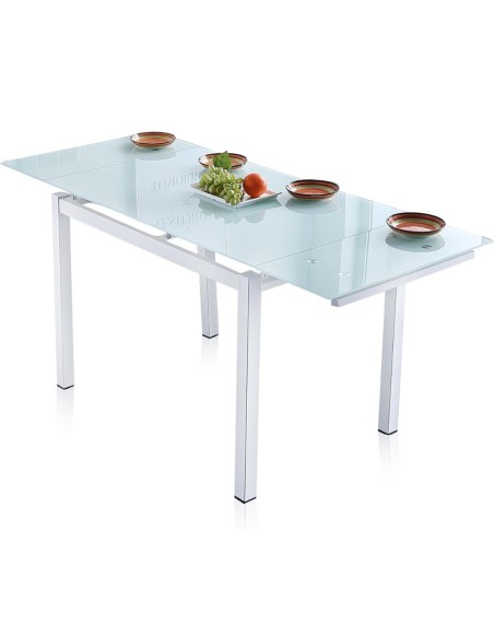 MESA COCINA EXTENSIBLE CRISTAL