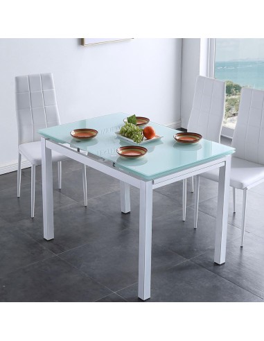MESA COCINA EXTENSIBLE CRISTAL
