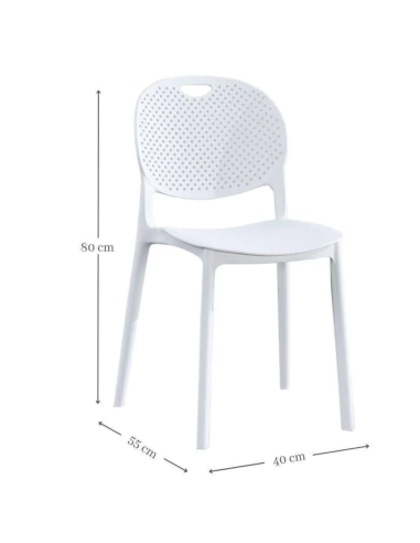 SILLA COCINA APILABLE BLANCO