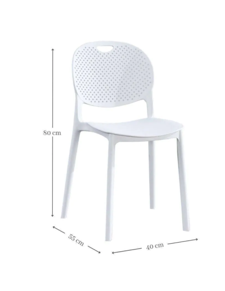 SILLA COCINA APILABLE BLANCO
