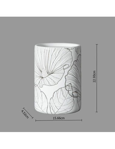 VASO BAÑO FLORAL