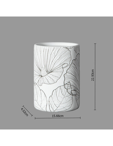 VASO BAÑO FLORAL