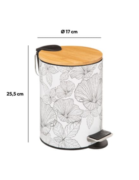 PAPELERA BAÑO FLORAL