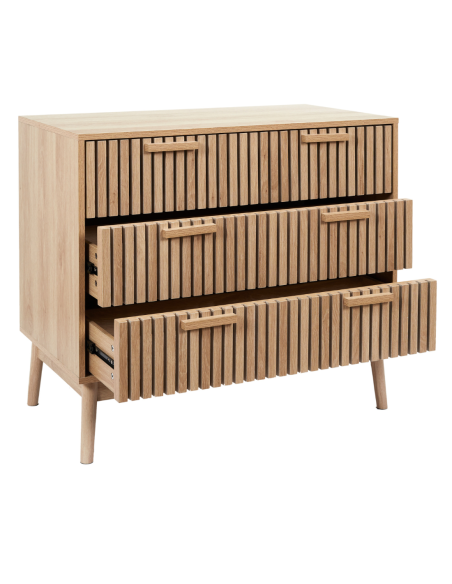 CÓMODA 3 CAJONES NATURAL