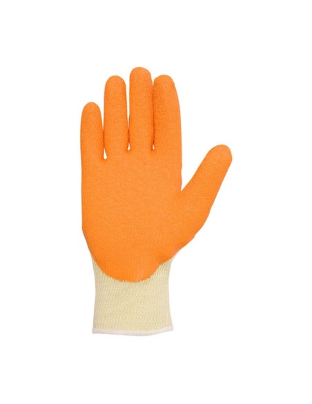 GUANTE ANTICORTE LATEX NARANJA JUBA