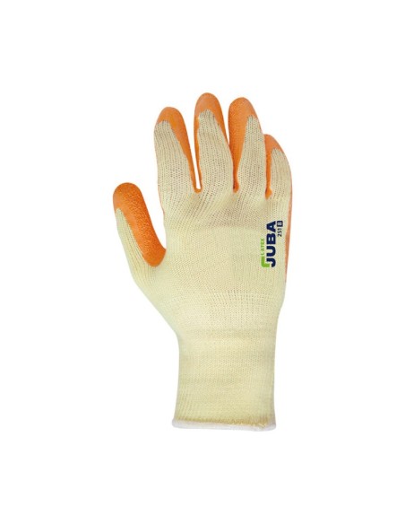 GUANTE ANTICORTE LATEX NARANJA JUBA