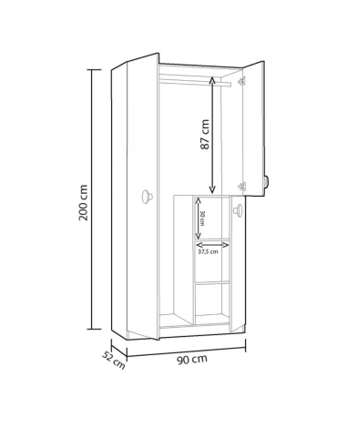 ARMARIO ROPERO INFANTIL NUBE ROSA