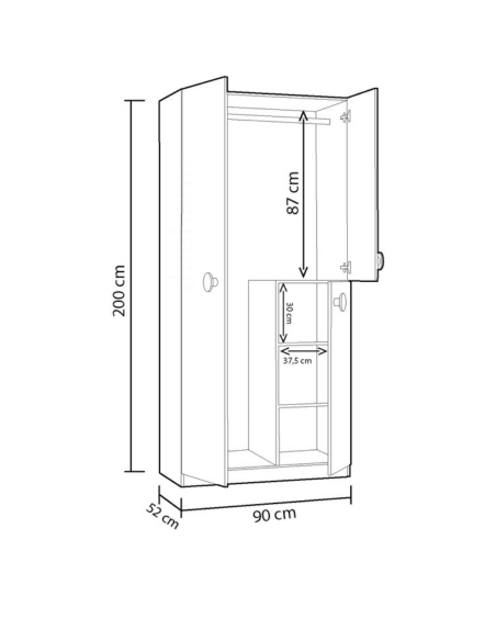 ARMARIO ROPERO INFANTIL NUBE ROSA