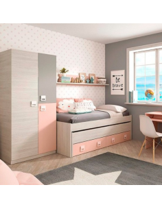 ARMARIO ROPERO INFANTIL NUBE ROSA 2