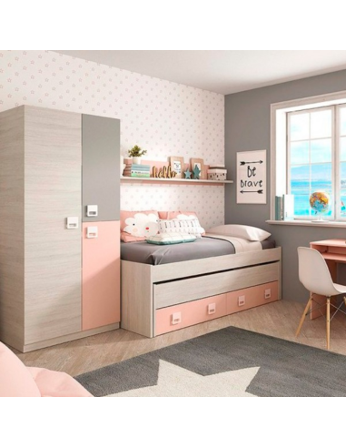 ARMARIO ROPERO INFANTIL NUBE ROSA