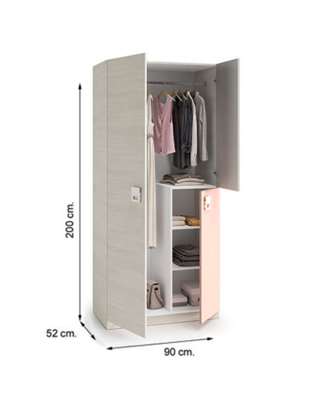 ARMARIO ROPERO INFANTIL NUBE ROSA