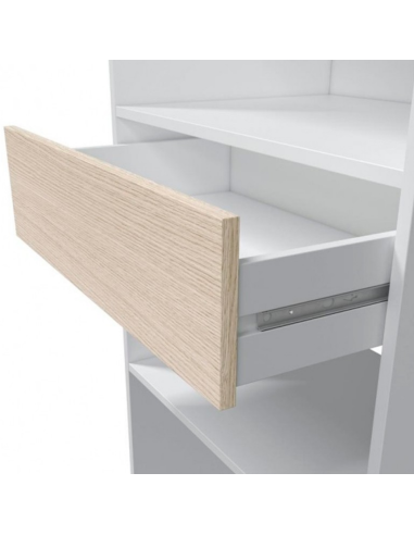 KIT ROPERO VESTIDOR BLANCO Y ROBLE