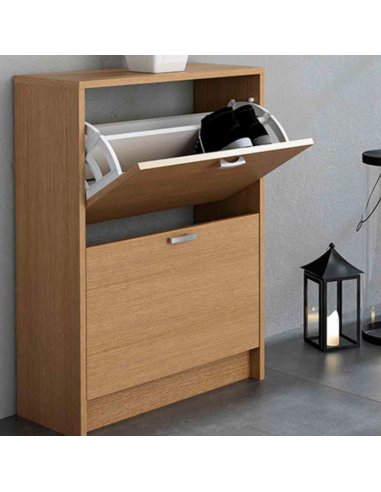 ZAPATERO 2 PUERTAS ROBLE CLARO