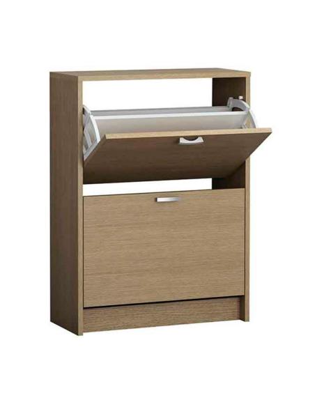 ZAPATERO 2 PUERTAS ROBLE CLARO